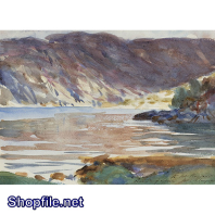 TSD3703 - Tranh sơn dầu nước ngoài biển và núi